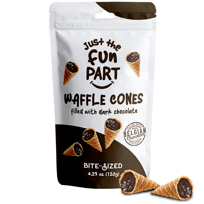 Just the Fun Part Dark Chocolate Waffle Cones (120 g)