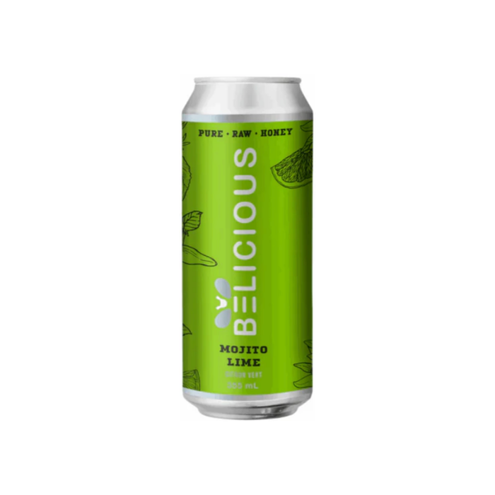 Belicious Mojito Lime Sparkling Honey Beverage (355 mL)