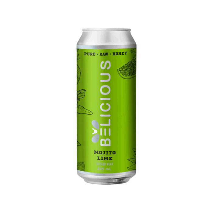 Belicious Mojito Lime Sparkling Honey Beverage (355 mL)