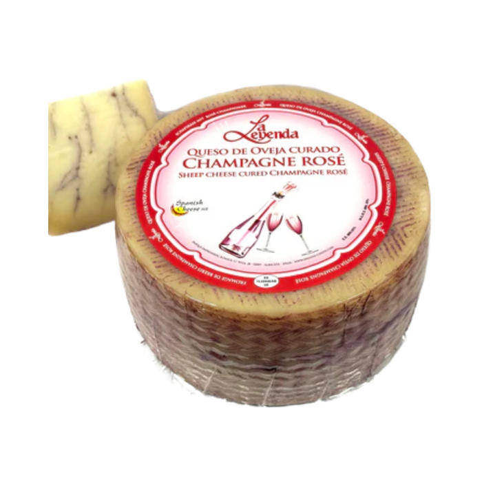 La Leyenda Rosé Champagne Sheep Cheese Wedge (500 g)