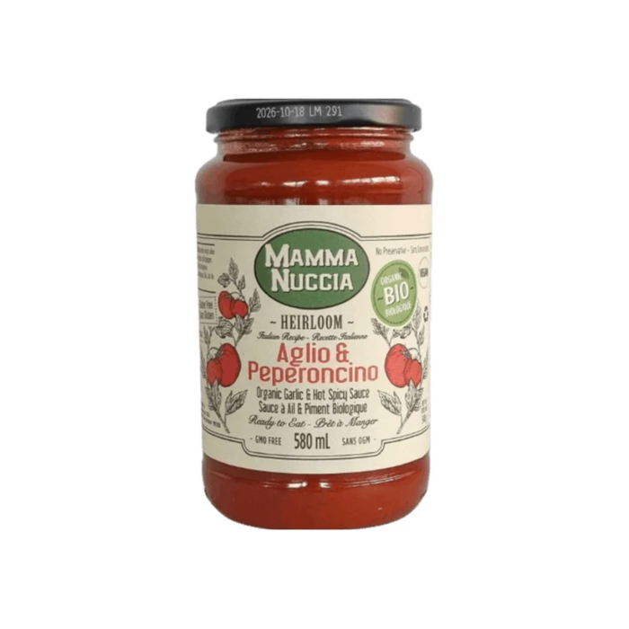 Mamma Nuccia Organic Ready-to-Eat Garlic & Chilli Sauce (580 mL)