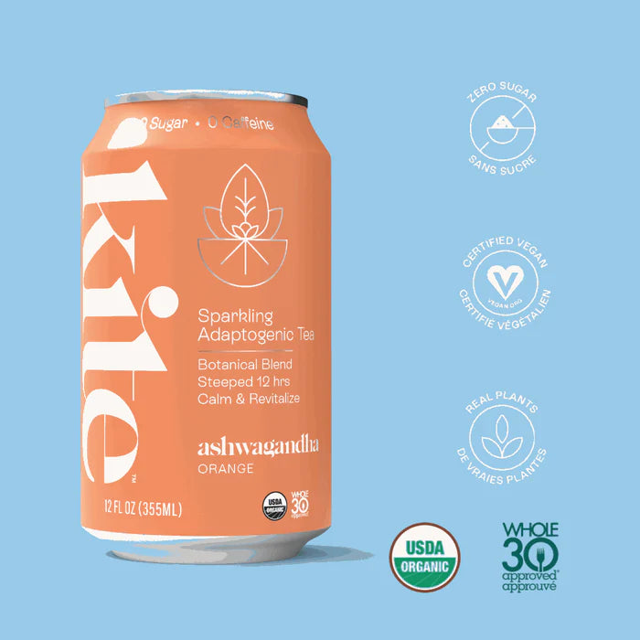 Kite Ashwagandha Orange Sparkling Adaptogenic Tea (355 mL)