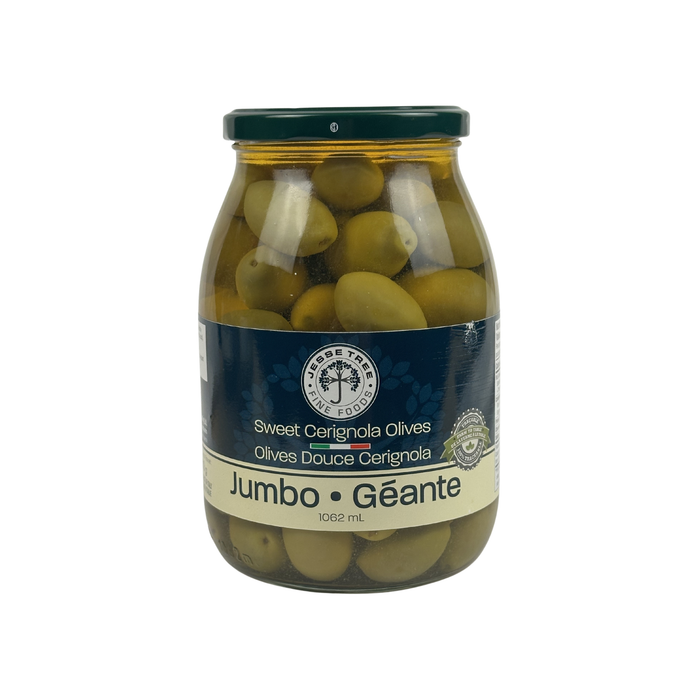 Jesse Tree Jumbo Sweet Green Cerignola Olives (1062 mL)