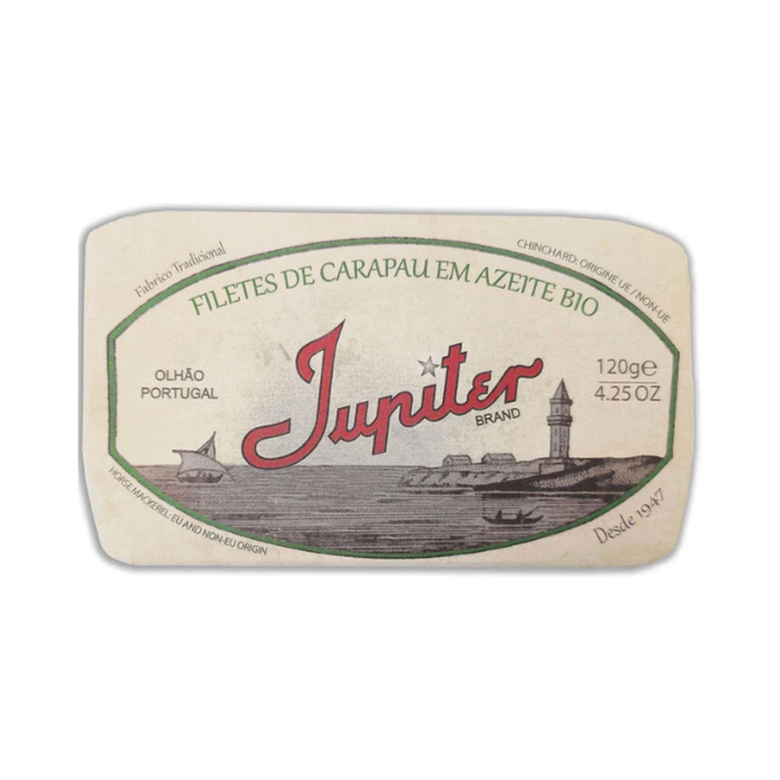 Jupiter Horse Mackerel Fillets in Organic Olive Oil (120 g)
