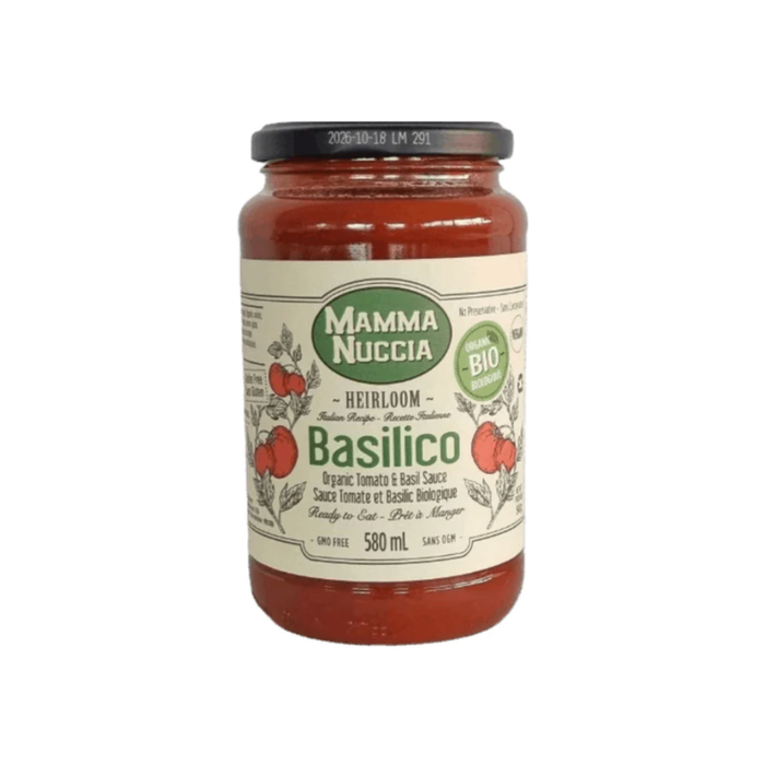 Mamma Nuccia Organic Ready-to-Eat Tomato-Basil Sauce (580 mL)