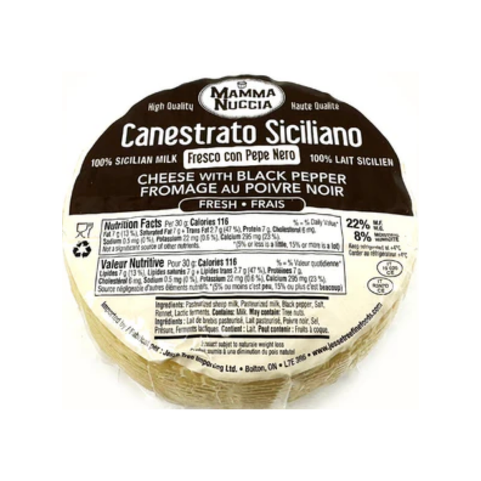 Mamma Nuccia Sicilian Canestrato with Black Pepper (500 g)