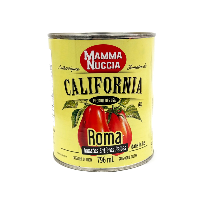 Mamma Nuccia Whole Peeled Roma Tomatoes (796 mL)