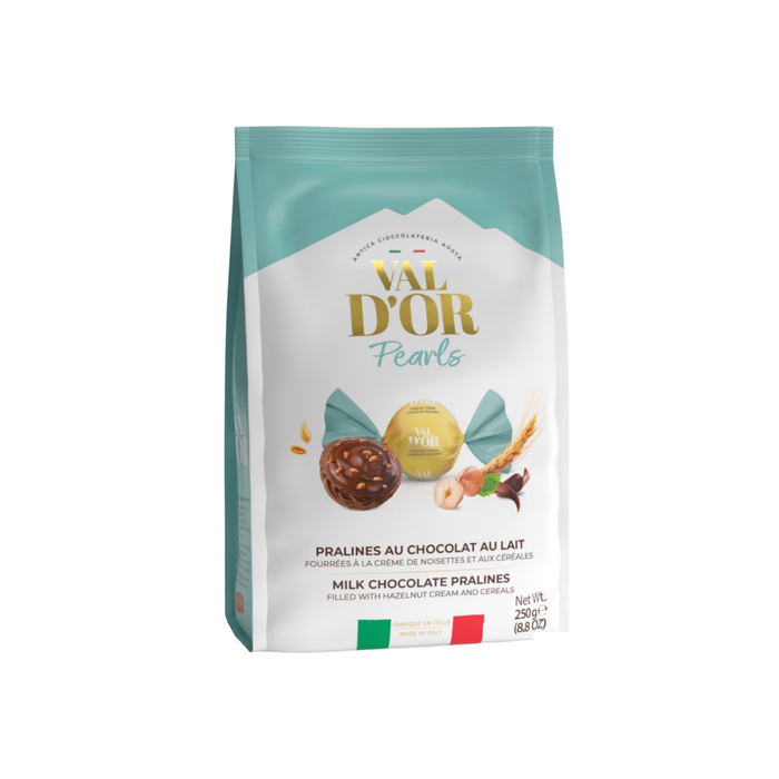 Val d'Or Milk Chocolate Pralines with Hazelnut Cream & Cereals (250 g)