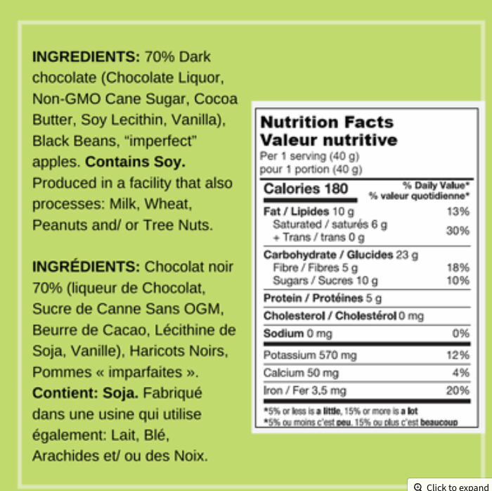 ReMix Bean Bark 70% Dark Chocolate and Apple (100 g)
