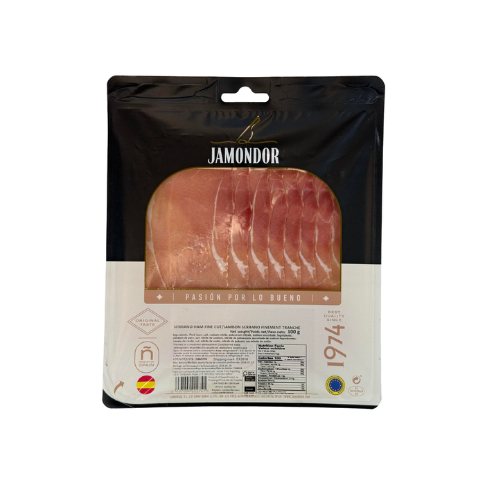 Jamondor Finely Cut Serrano Ham Slices (100 g)
