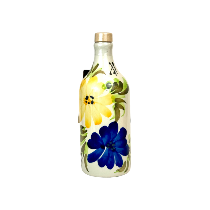 Blue and Yellow Ceramic Extra Virgin Olive Oil (500 mL)